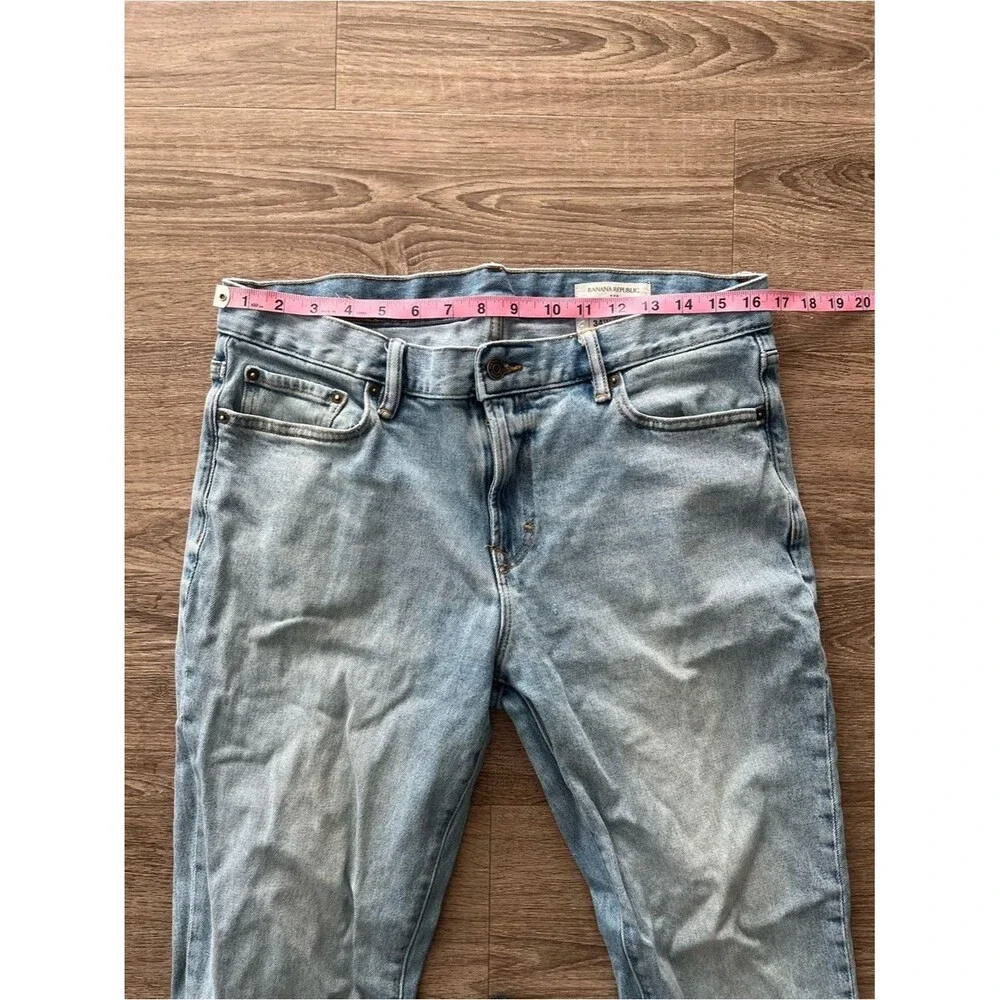 Banana Republic Standard Slim Fit Jeans Mens 34x30 Light Wash Stretch Denim